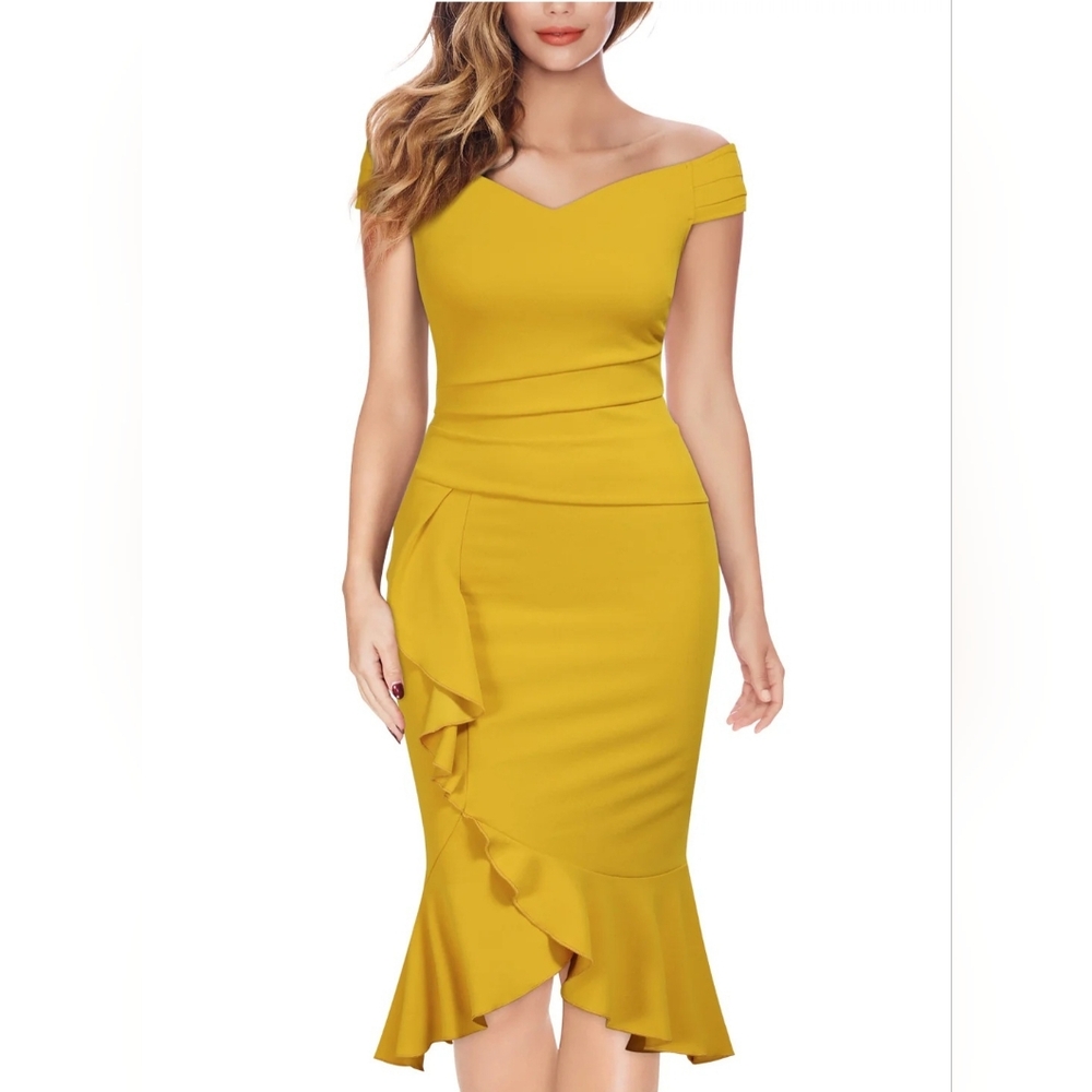 KNITEE Elegant Off-Shoulder Dress